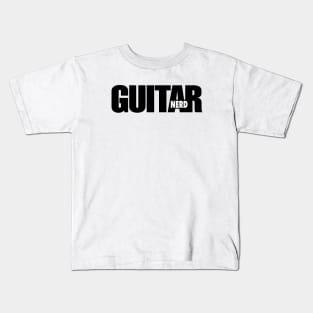 Guitar nerd black logo Kids T-Shirt